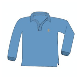 Long Sleeve Polo Shirt (Blue)