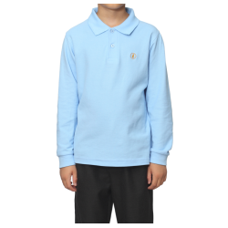 Long Sleeve Polo Shirt (Blue)